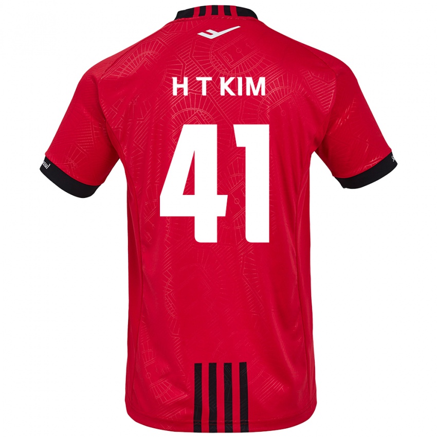 Niño Camiseta Tae-Ho Kim #41 Negro Rojo 1ª Equipación 2024/25 La Camisa Perú