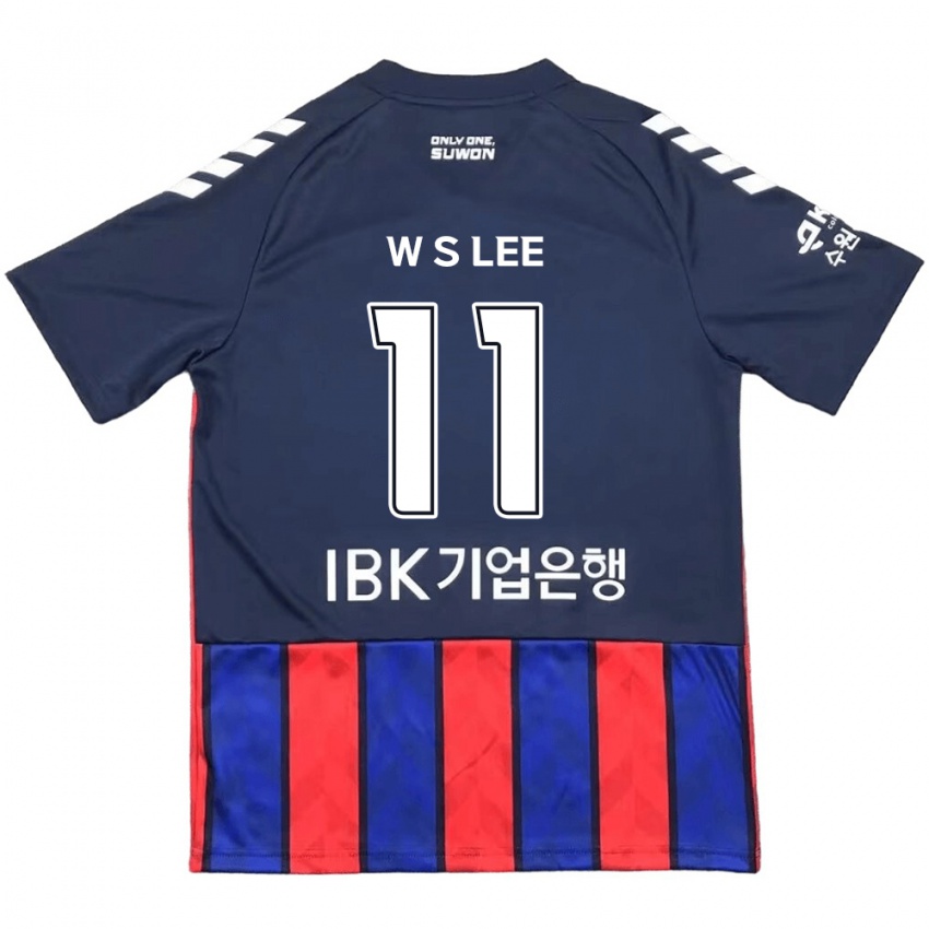 Niño Camiseta Seung-Woo Lee #11 Azul Rojo 1ª Equipación 2024/25 La Camisa Perú