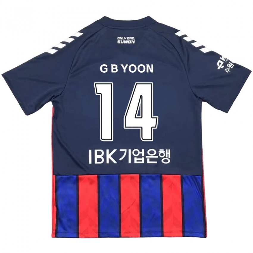 Niño Camiseta Bit-Garam Yoon #14 Azul Rojo 1ª Equipación 2024/25 La Camisa Perú