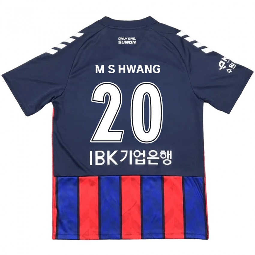 Niño Camiseta Soon-Min Hwang #20 Azul Rojo 1ª Equipación 2024/25 La Camisa Perú