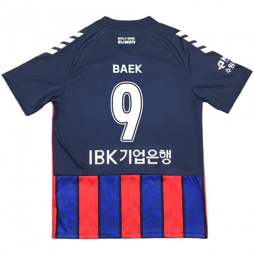 Niño Camiseta Kyeong Baek #9 Azul Rojo 1ª Equipación 2024/25 La Camisa Perú