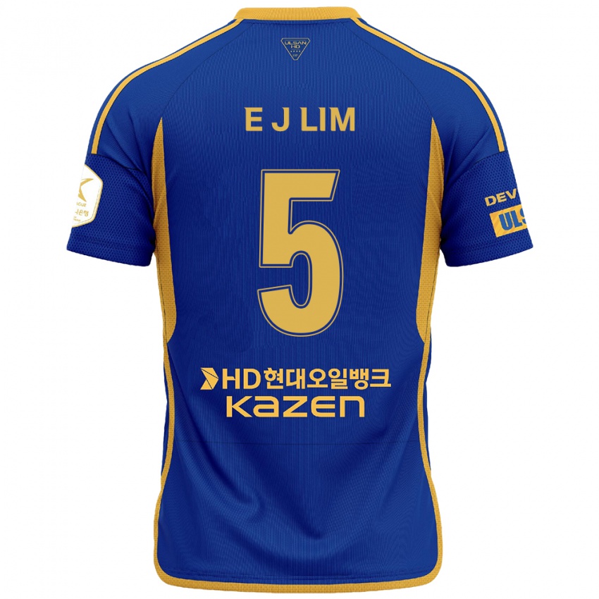 Niño Camiseta Jong-Eun Lim #5 Azul Amarillo 1ª Equipación 2024/25 La Camisa Perú