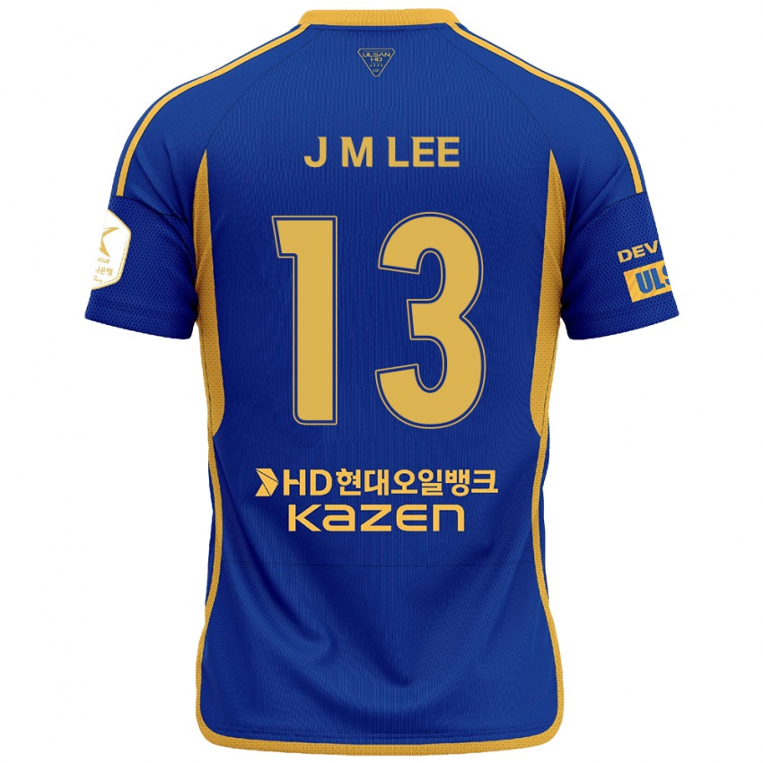 Niño Camiseta Myung-Jae Lee #13 Azul Amarillo 1ª Equipación 2024/25 La Camisa Perú