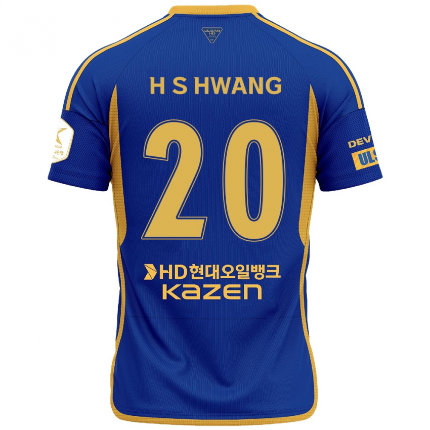 Niño Camiseta Seok-Ho Hwang #20 Azul Amarillo 1ª Equipación 2024/25 La Camisa Perú