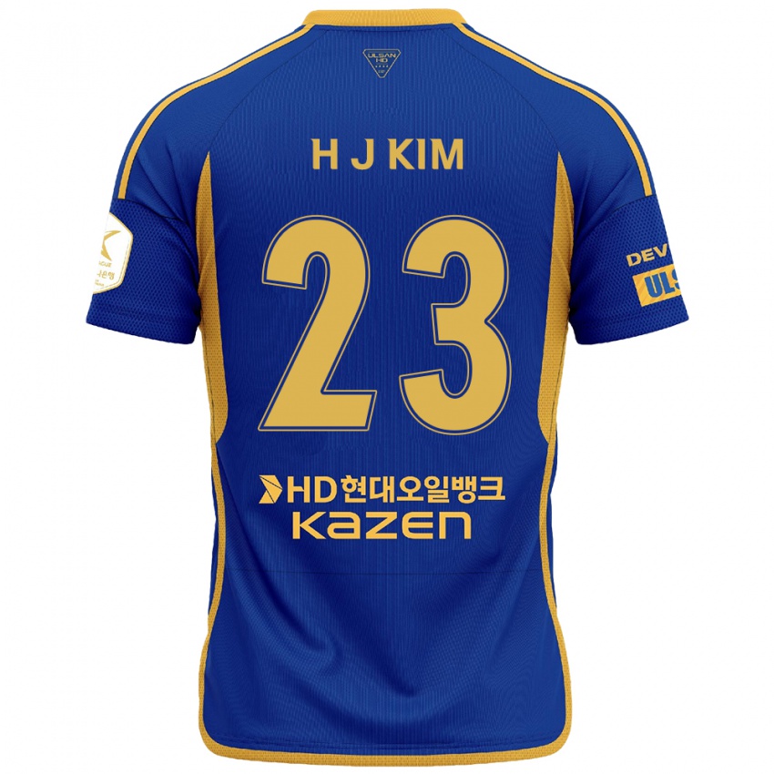 Niño Camiseta Ju-Hwan Kim #23 Azul Amarillo 1ª Equipación 2024/25 La Camisa Perú