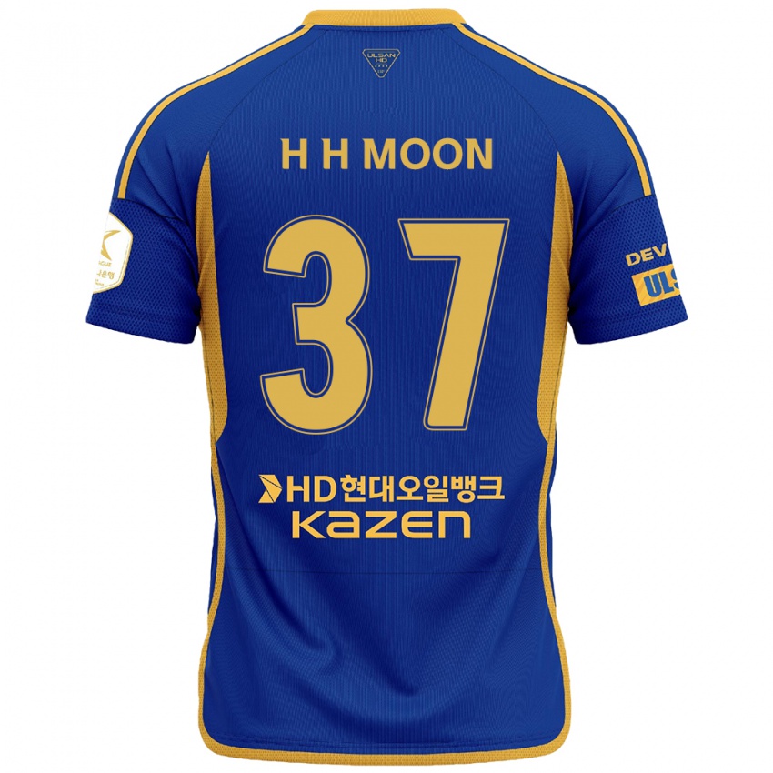 Niño Camiseta Hyeon-Ho Moon #37 Azul Amarillo 1ª Equipación 2024/25 La Camisa Perú