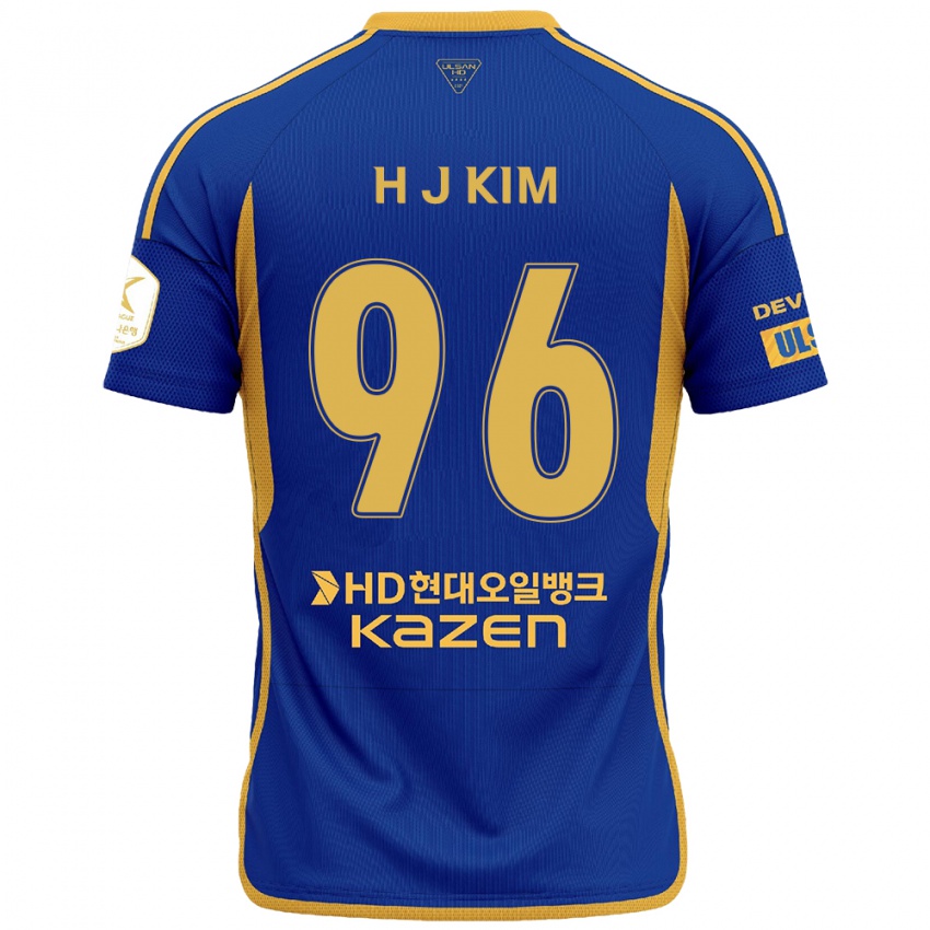 Niño Camiseta Ji-Hyun Kim #96 Azul Amarillo 1ª Equipación 2024/25 La Camisa Perú