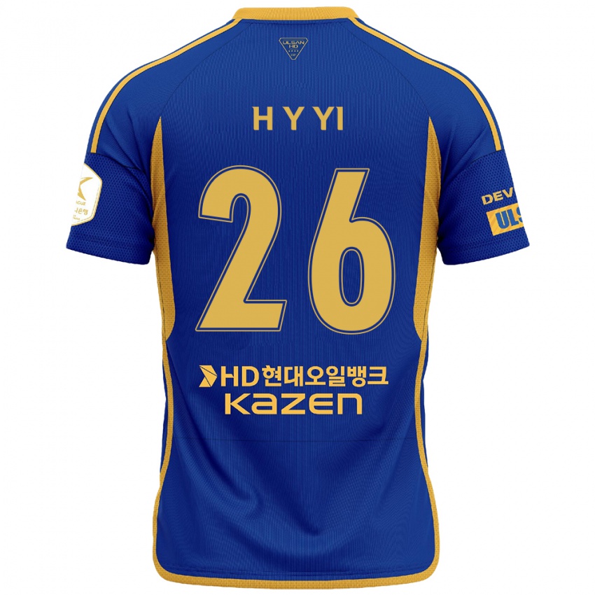 Niño Camiseta Yong-Hyeon Yi #26 Azul Amarillo 1ª Equipación 2024/25 La Camisa Perú