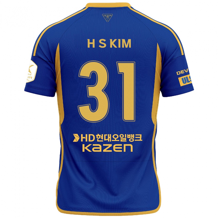 Niño Camiseta Se-Hyoung Kim #31 Azul Amarillo 1ª Equipación 2024/25 La Camisa Perú