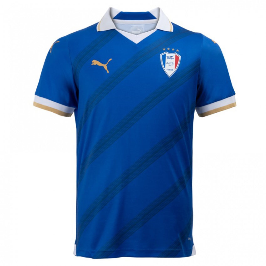 Niño Camiseta Hyun Kim #7 Azul Blanco 1ª Equipación 2024/25 La Camisa Perú