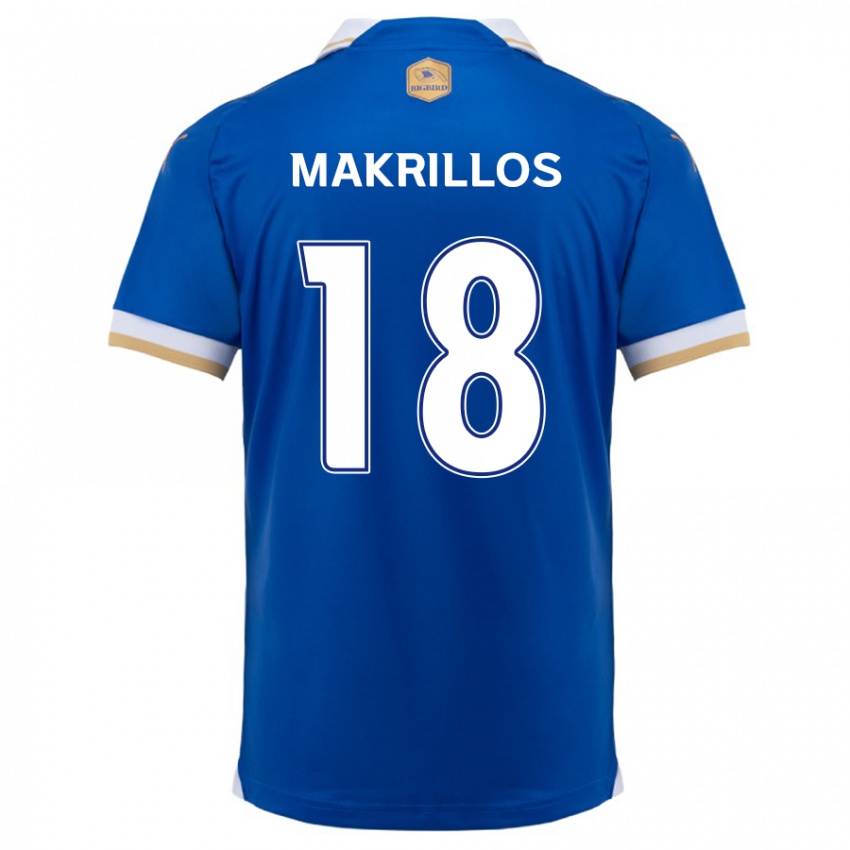 Niño Camiseta Peter Makrillos #18 Azul Blanco 1ª Equipación 2024/25 La Camisa Perú