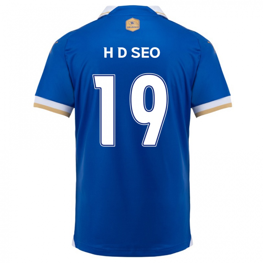 Niño Camiseta Dong-Han Seo #19 Azul Blanco 1ª Equipación 2024/25 La Camisa Perú