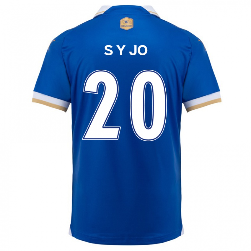 Niño Camiseta Yun-Seong Jo #20 Azul Blanco 1ª Equipación 2024/25 La Camisa Perú