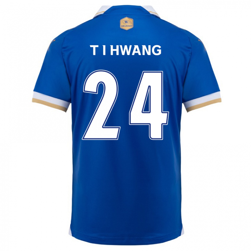 Niño Camiseta In-Taek Hwang #24 Azul Blanco 1ª Equipación 2024/25 La Camisa Perú