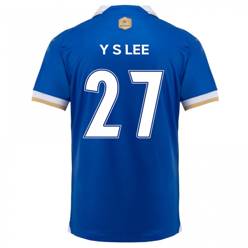 Niño Camiseta Shi-Yeong Lee #27 Azul Blanco 1ª Equipación 2024/25 La Camisa Perú