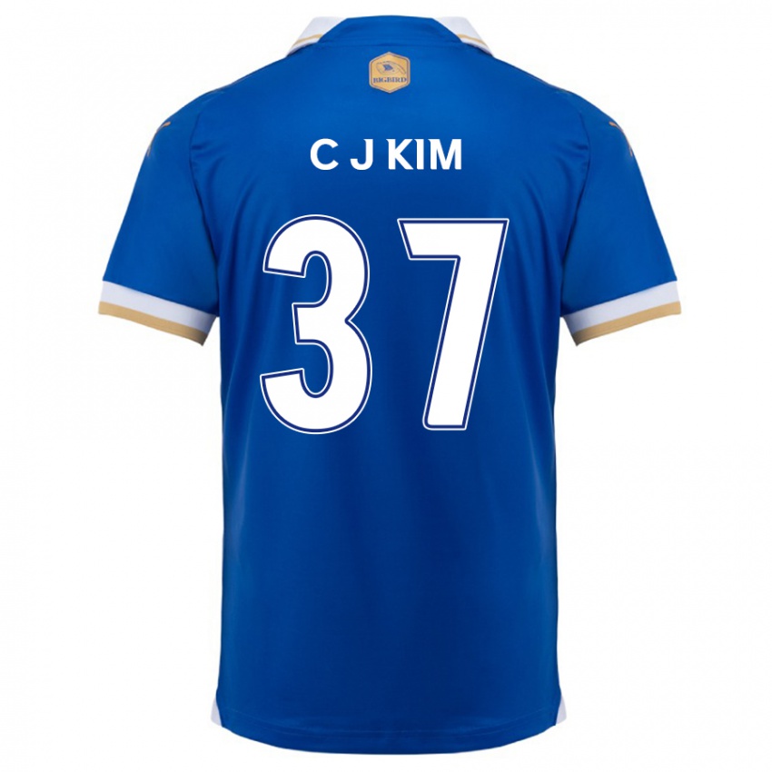 Niño Camiseta Joo-Chan Kim #37 Azul Blanco 1ª Equipación 2024/25 La Camisa Perú