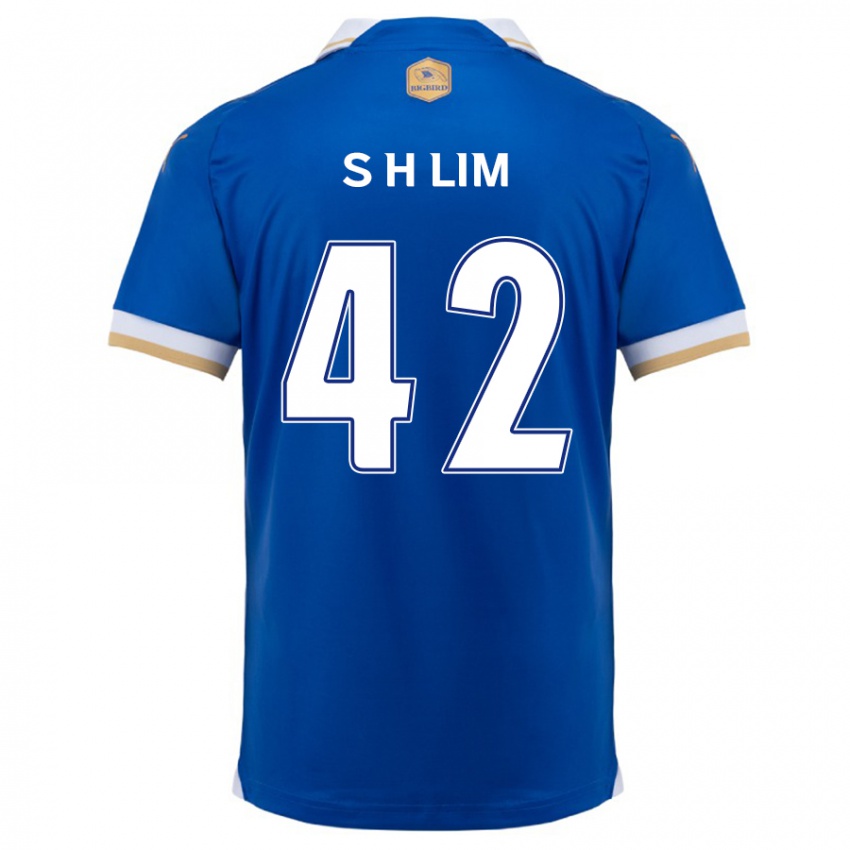 Niño Camiseta Hyun-Sub Lim #42 Azul Blanco 1ª Equipación 2024/25 La Camisa Perú