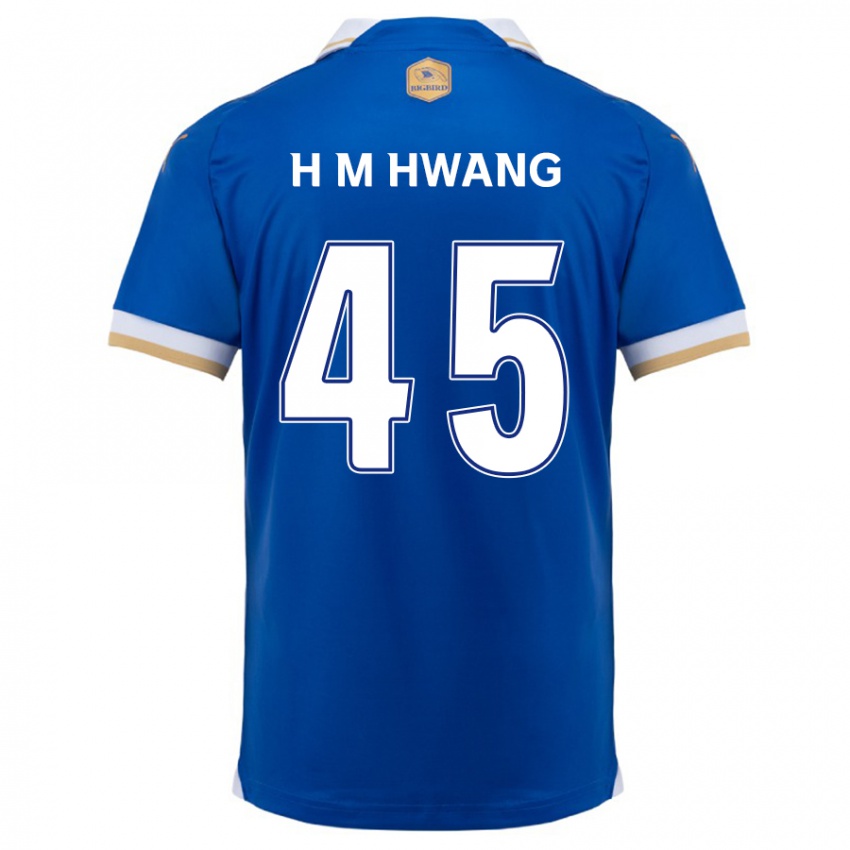 Niño Camiseta Myung-Hyun Hwang #45 Azul Blanco 1ª Equipación 2024/25 La Camisa Perú