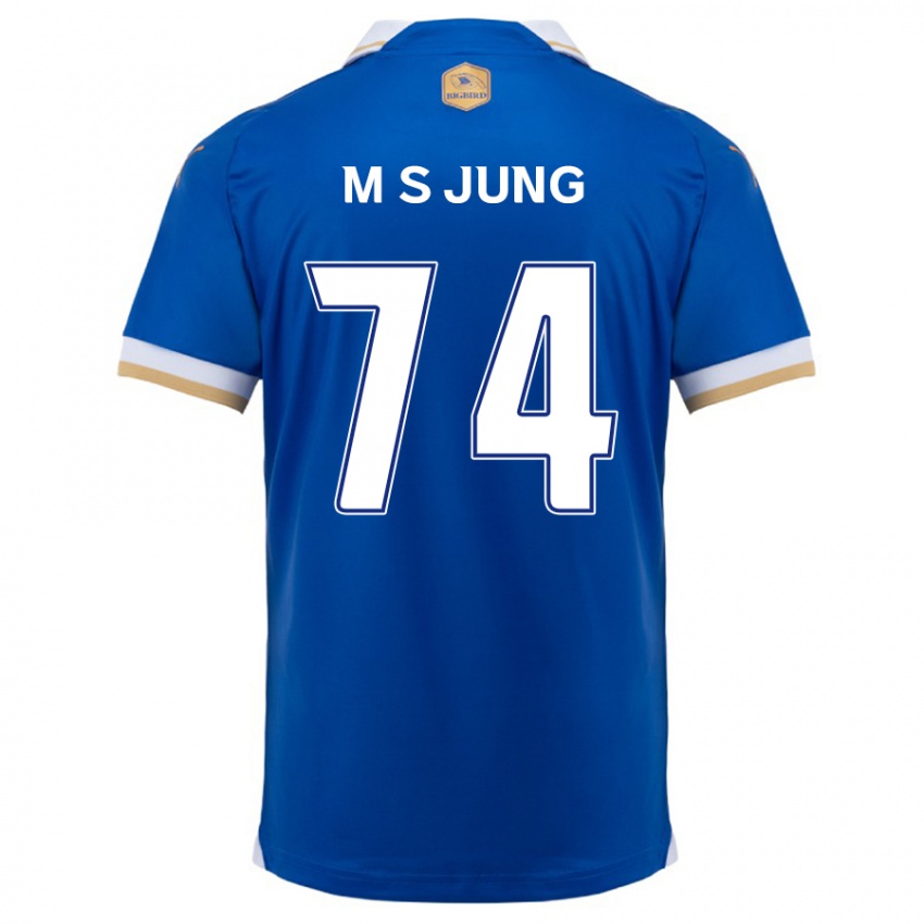 Niño Camiseta Sung-Min Jung #74 Azul Blanco 1ª Equipación 2024/25 La Camisa Perú