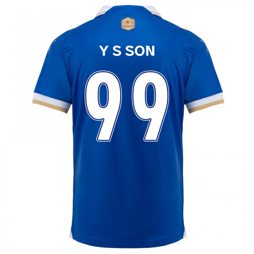 Niño Camiseta Suk-Yong Son #99 Azul Blanco 1ª Equipación 2024/25 La Camisa Perú