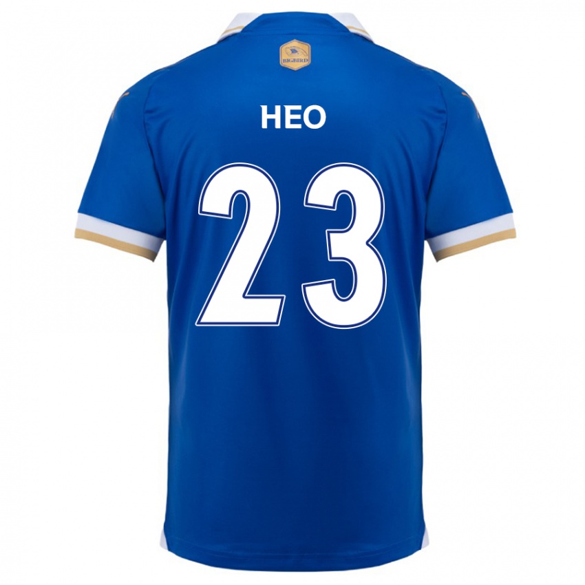 Niño Camiseta Hwan Heo #23 Azul Blanco 1ª Equipación 2024/25 La Camisa Perú