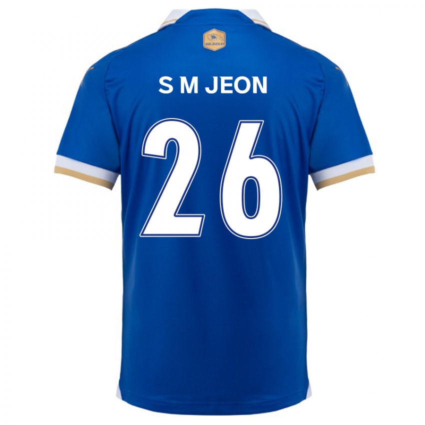 Niño Camiseta Min-Seung Jeon #26 Azul Blanco 1ª Equipación 2024/25 La Camisa Perú