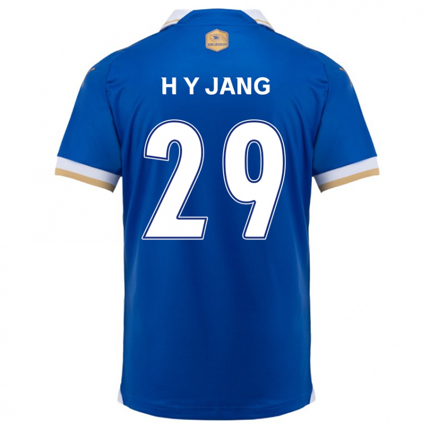 Niño Camiseta Yo-Han Jang #29 Azul Blanco 1ª Equipación 2024/25 La Camisa Perú