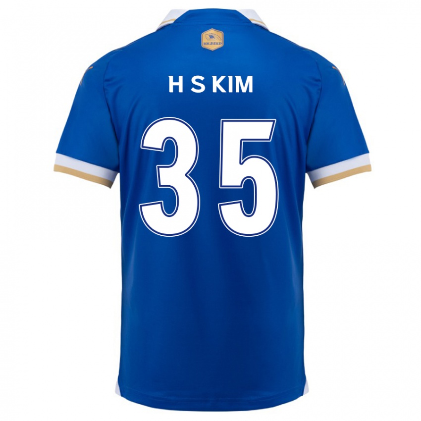 Niño Camiseta Seung-Hyun Kim #35 Azul Blanco 1ª Equipación 2024/25 La Camisa Perú