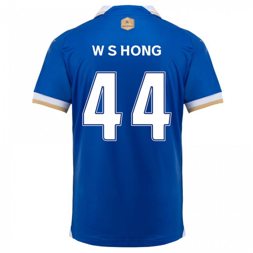 Niño Camiseta Sang-Won Hong #44 Azul Blanco 1ª Equipación 2024/25 La Camisa Perú