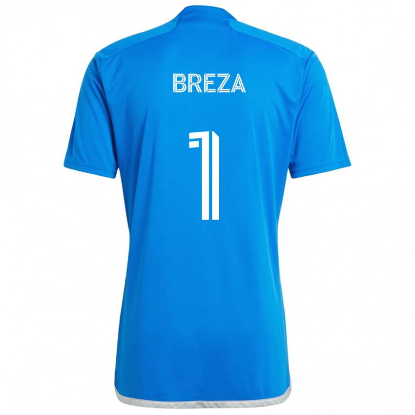 Niño Camiseta Sebastian Breza #1 Azul Blanco 1ª Equipación 2024/25 La Camisa Perú