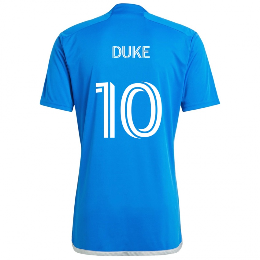 Niño Camiseta Bryce Duke #10 Azul Blanco 1ª Equipación 2024/25 La Camisa Perú