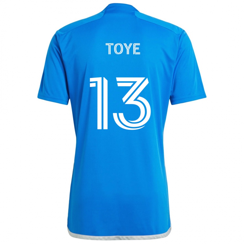 Niño Camiseta Mason Toye #13 Azul Blanco 1ª Equipación 2024/25 La Camisa Perú