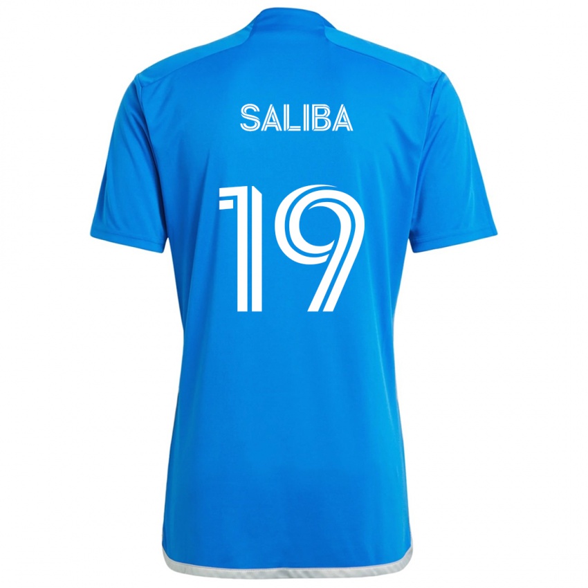 Niño Camiseta Nathan-Dylan Saliba #19 Azul Blanco 1ª Equipación 2024/25 La Camisa Perú