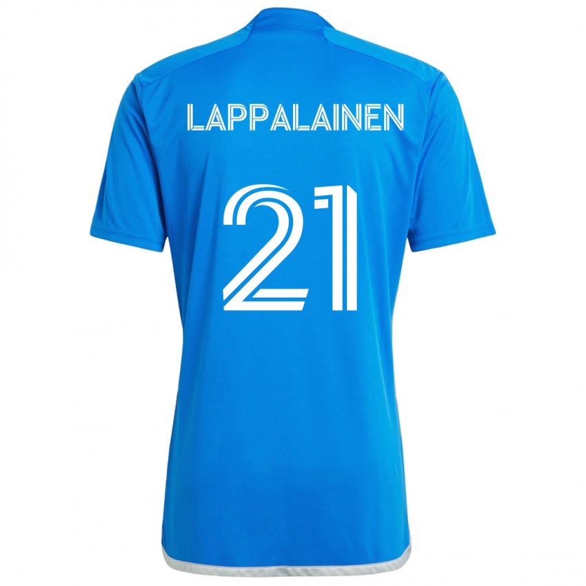 Niño Camiseta Lassi Lappalainen #21 Azul Blanco 1ª Equipación 2024/25 La Camisa Perú