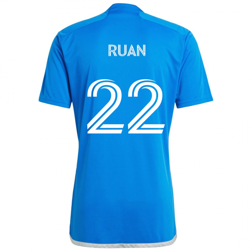 Niño Camiseta Ruan #22 Azul Blanco 1ª Equipación 2024/25 La Camisa Perú