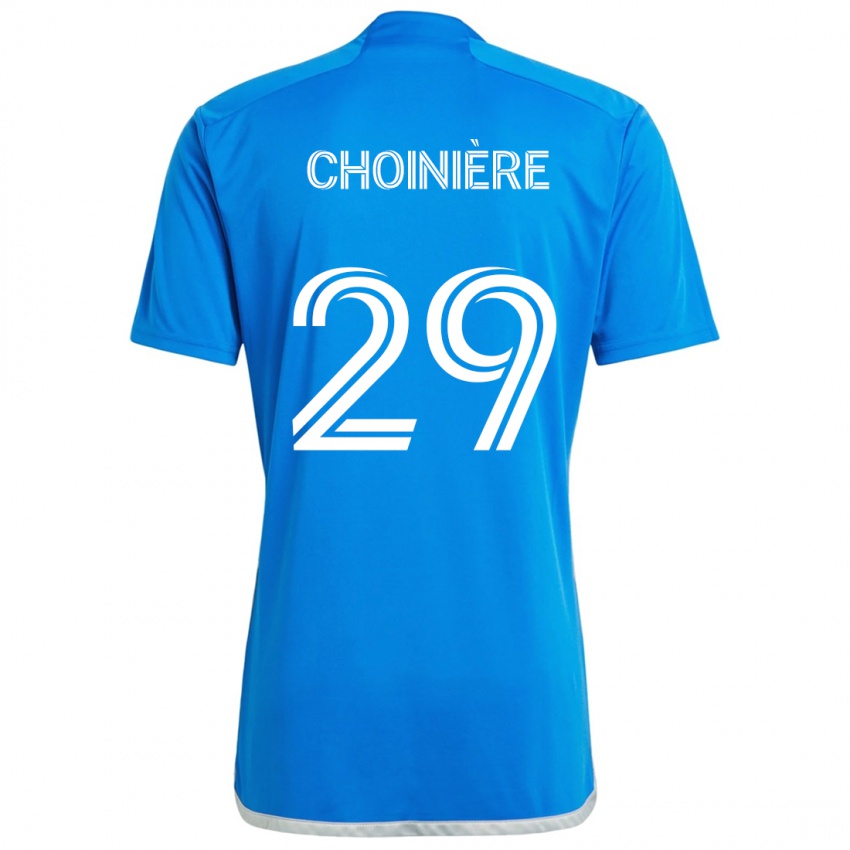 Niño Camiseta Mathieu Choinière #29 Azul Blanco 1ª Equipación 2024/25 La Camisa Perú