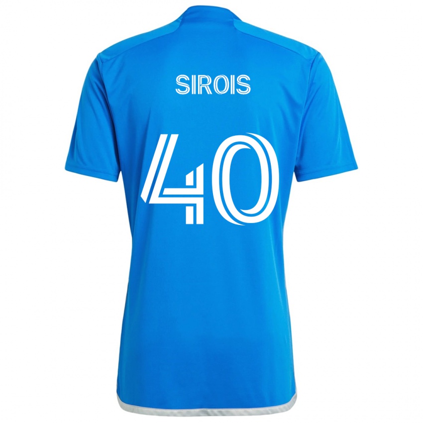 Niño Camiseta Jonathan Sirois #40 Azul Blanco 1ª Equipación 2024/25 La Camisa Perú