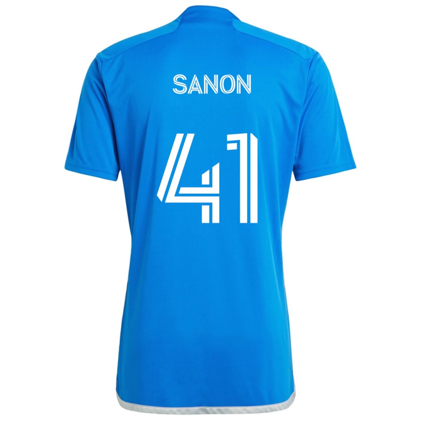 Niño Camiseta Jérémy Sanon #41 Azul Blanco 1ª Equipación 2024/25 La Camisa Perú