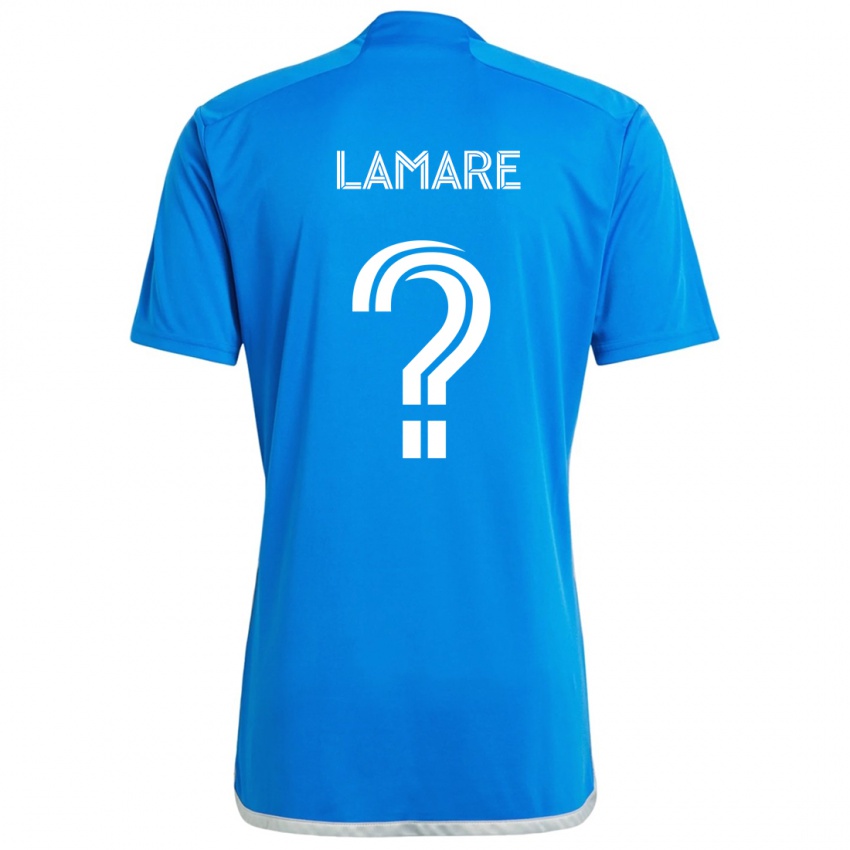 Niño Camiseta Samuel Lamare #0 Azul Blanco 1ª Equipación 2024/25 La Camisa Perú