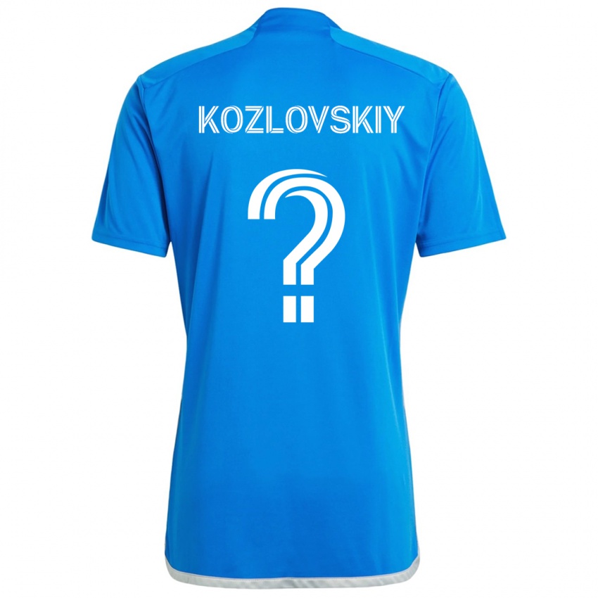 Niño Camiseta Sergei Kozlovskiy #0 Azul Blanco 1ª Equipación 2024/25 La Camisa Perú