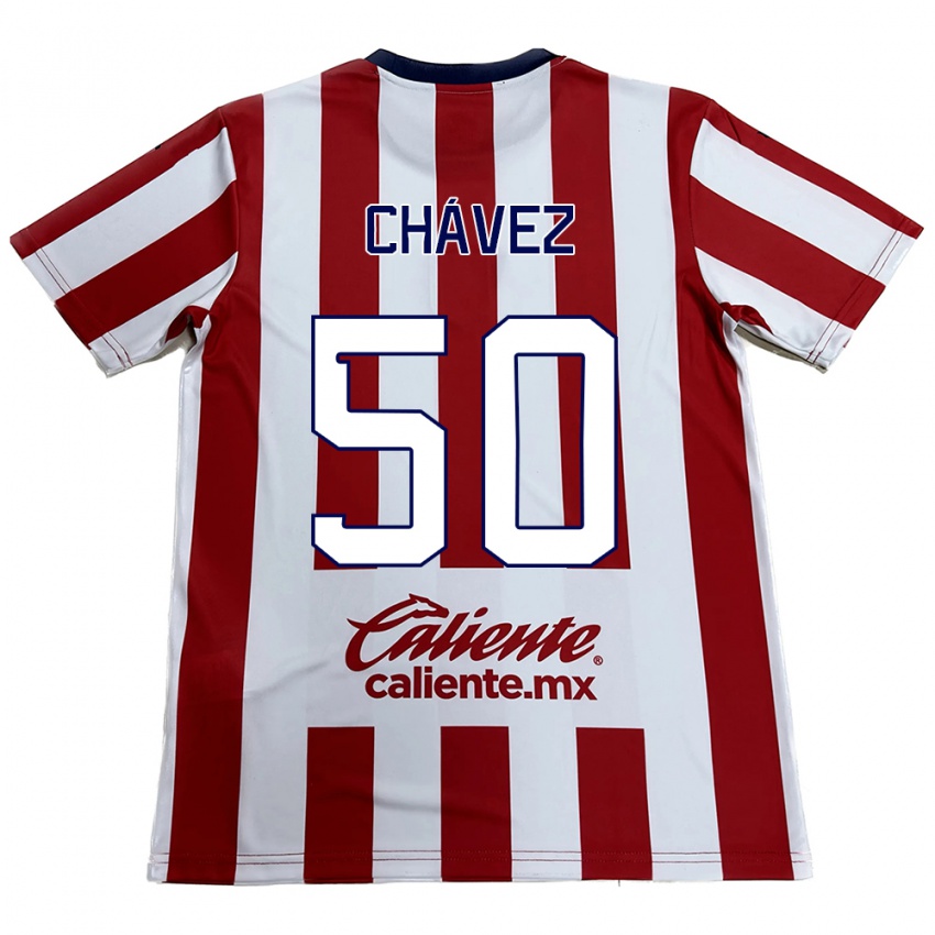 Niño Camiseta Mateo Chávez #50 Rojo Blanco 1ª Equipación 2024/25 La Camisa Perú