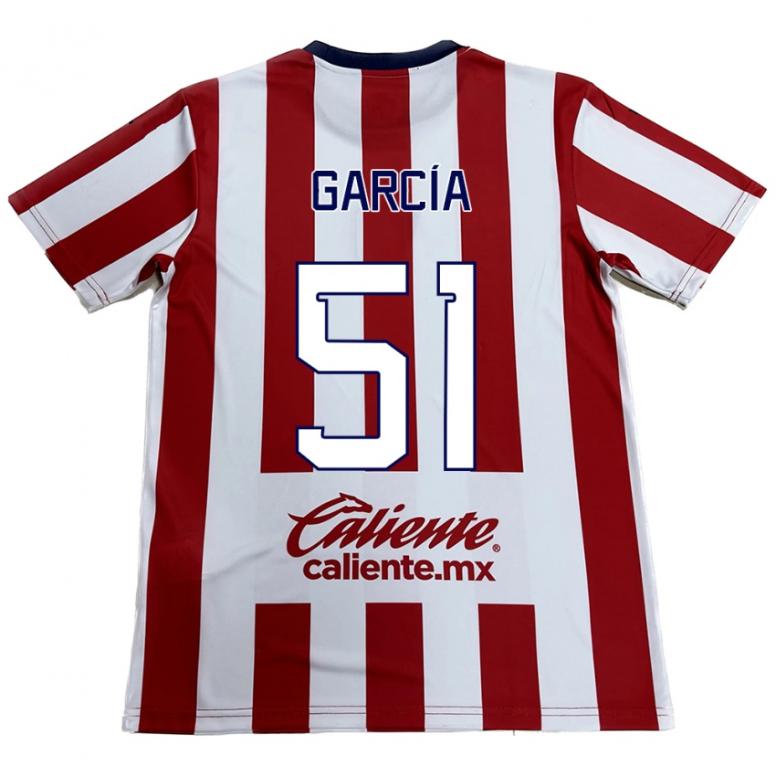 Niño Camiseta Eduardo García #51 Rojo Blanco 1ª Equipación 2024/25 La Camisa Perú