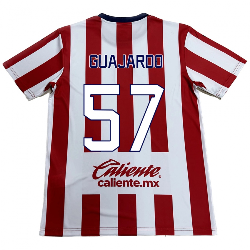 Niño Camiseta Dylan Guajardo #57 Rojo Blanco 1ª Equipación 2024/25 La Camisa Perú