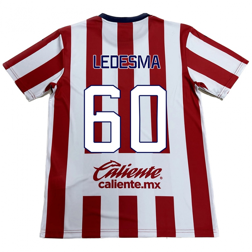 Niño Camiseta Luis Ledesma #60 Rojo Blanco 1ª Equipación 2024/25 La Camisa Perú