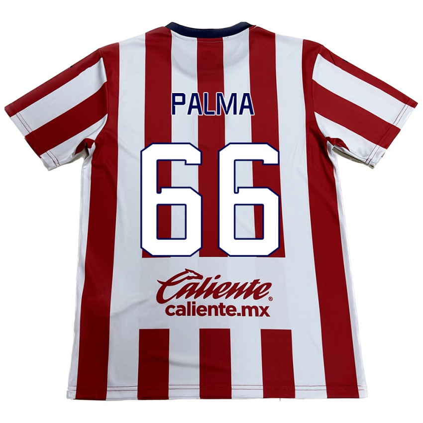 Niño Camiseta Arturo Palma #66 Rojo Blanco 1ª Equipación 2024/25 La Camisa Perú