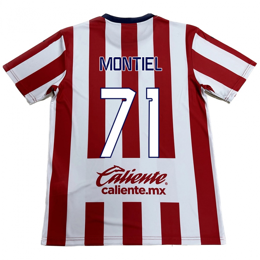 Niño Camiseta Erick Montiel #71 Rojo Blanco 1ª Equipación 2024/25 La Camisa Perú