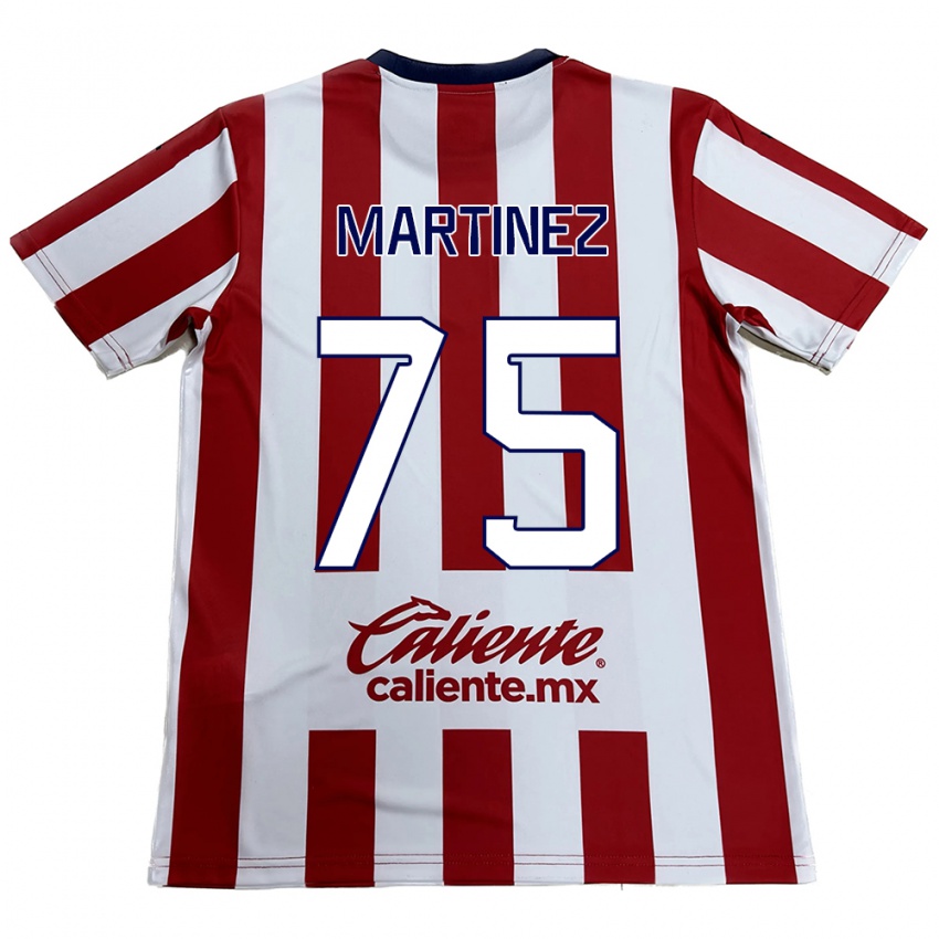 Niño Camiseta Isaac Martínez #75 Rojo Blanco 1ª Equipación 2024/25 La Camisa Perú