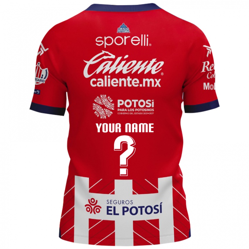 Niño Camiseta Su Nombre #0 Rojo Blanco 1ª Equipación 2024/25 La Camisa Perú