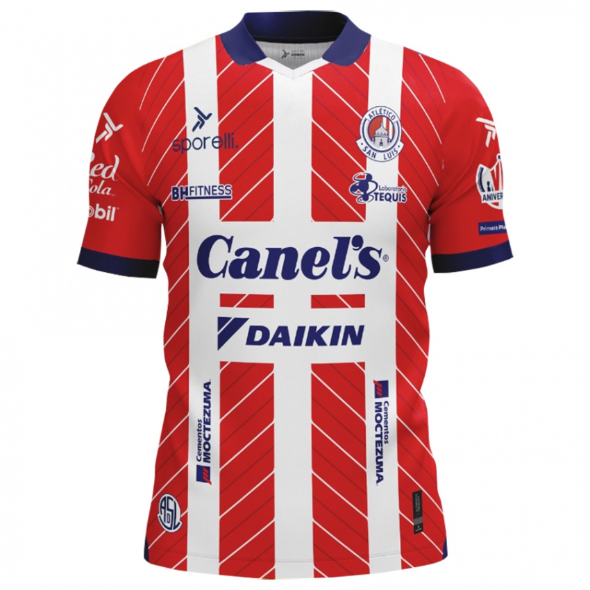 Niño Camiseta César López #23 Rojo Blanco 1ª Equipación 2024/25 La Camisa Perú