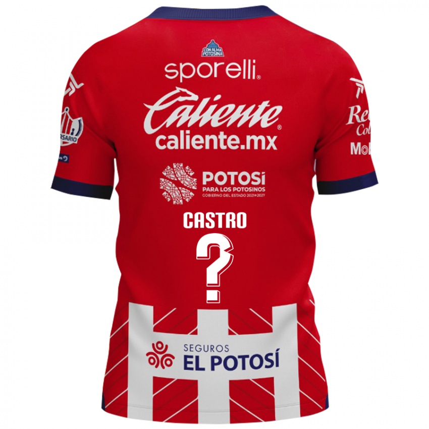 Niño Camiseta Juan Castro #0 Rojo Blanco 1ª Equipación 2024/25 La Camisa Perú